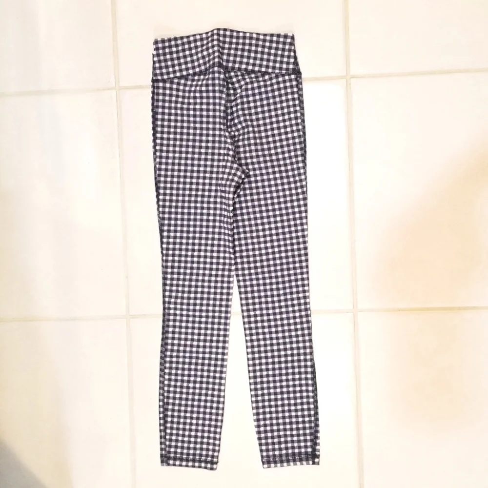 J.Crew Navy & White Gingham Puckered Cropped Seersucker Leggings XXXS-XS